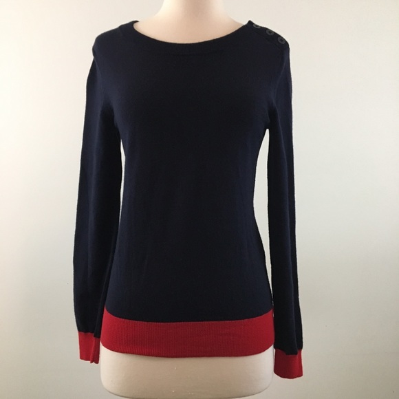 Banana Republic Color Block Merino Wool Sweater - Picture 2 of 6